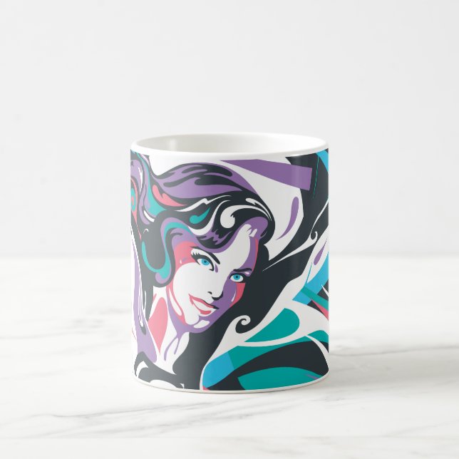 Supergirl Färg Stänk Swirls 2 Kaffemugg (Center)