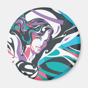 Supergirl Färg Stänk Swirls 2 Magnet