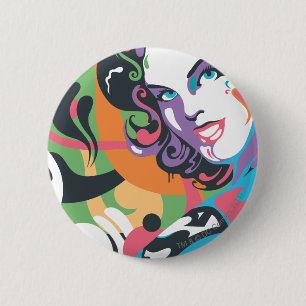 Supergirl Färg Stänk Swirls 4 Knapp