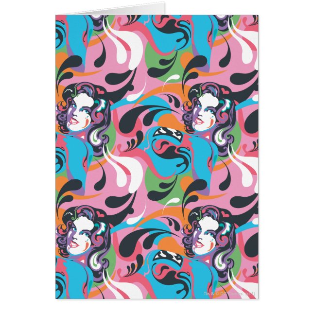Supergirl Färg Stänk Swirls Mönster 2 Hälsningskort (Framsidan)