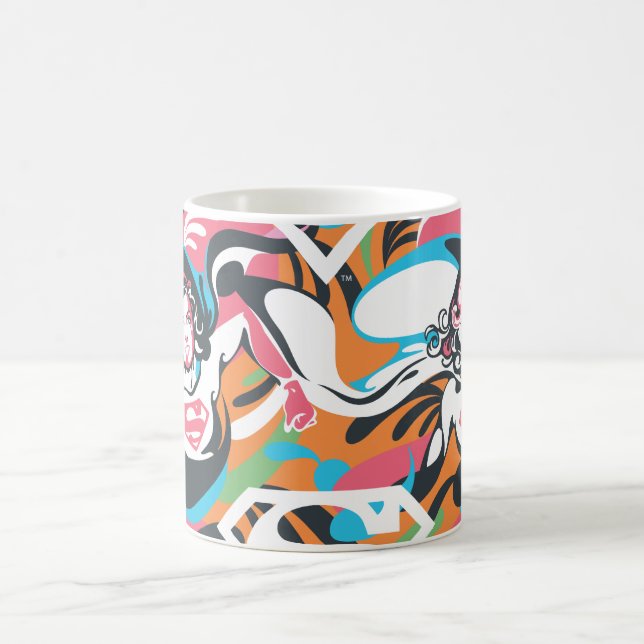 Supergirl Färg Stänk Swirls Mönster 4 Kaffemugg (Center)