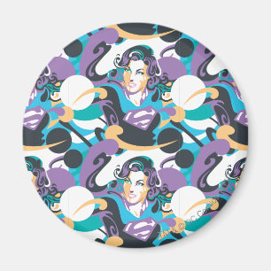 Supergirl Färg Stänk Swirls Mönster 5 Magnet