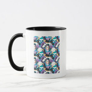 Supergirl Färg Stänk Swirls Mönster 5 Mugg