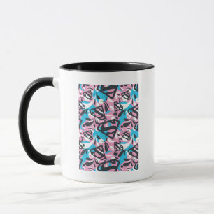 Supergirl Färg Stänk Swirls Mönster 6 Mugg