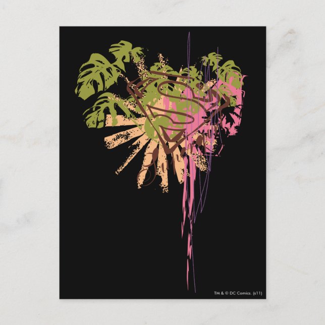 Supergirl Färg Stänk Vykort (Framsida)