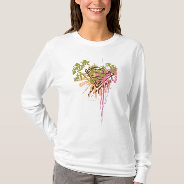 Supergirl färgstänk t shirt (Framsida)