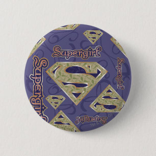Supergirl Finare Logotyp Collage Knapp