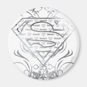 Supergirl Finare Silver Logotyp Magnet