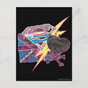 Supergirl Flagga och Crossbone Vykort