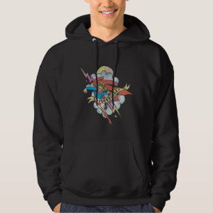 Supergirl Flies Lightning Tattoo Sweatshirt