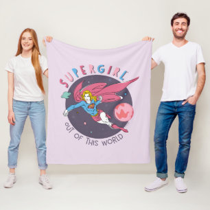 Supergirl Flies Upwards Illustration Fleecefilt