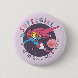 Supergirl Flies Upwards Illustration Knapp