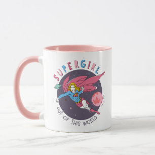 Supergirl Flies Upwards Illustration Mugg