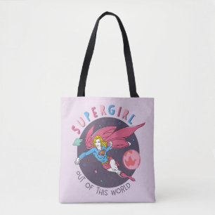 Supergirl Flies Upwards Illustration Tygkasse