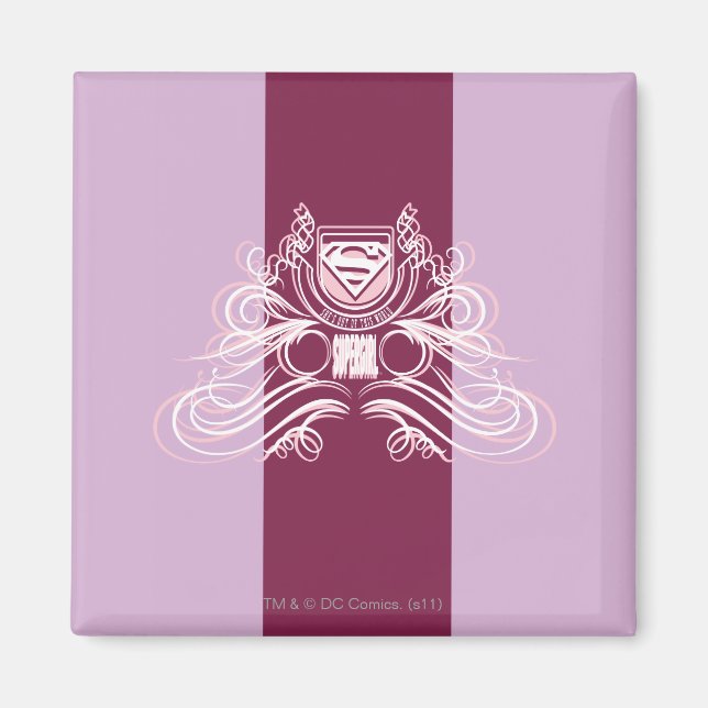 Supergirl Flourish Design Magnet (Framsidan)