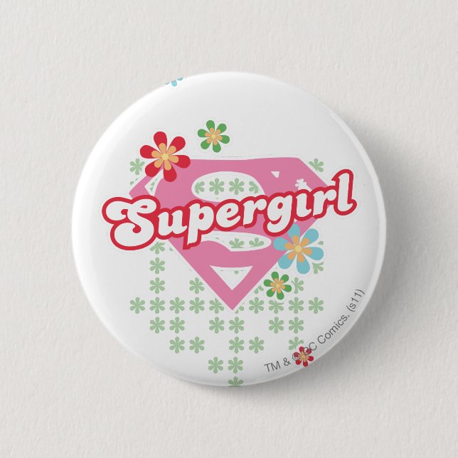 Supergirl Flower Galenhet Knapp (Framsida)