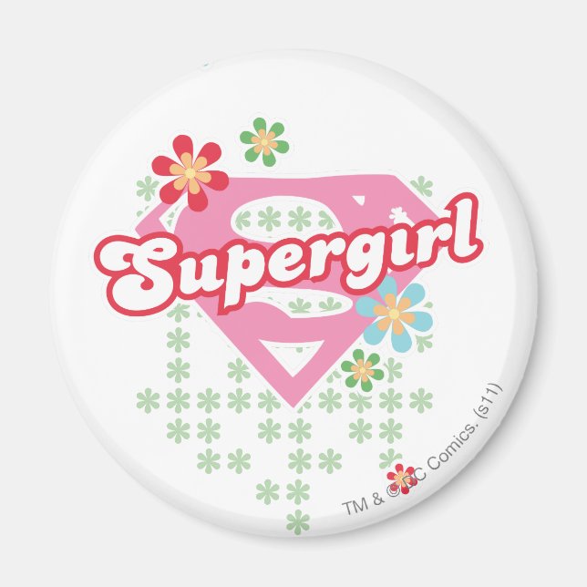 Supergirl Flower Galenhet Magnet (Framsidan)