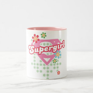 Supergirl Flower Galenhet Två-Tonad Mugg