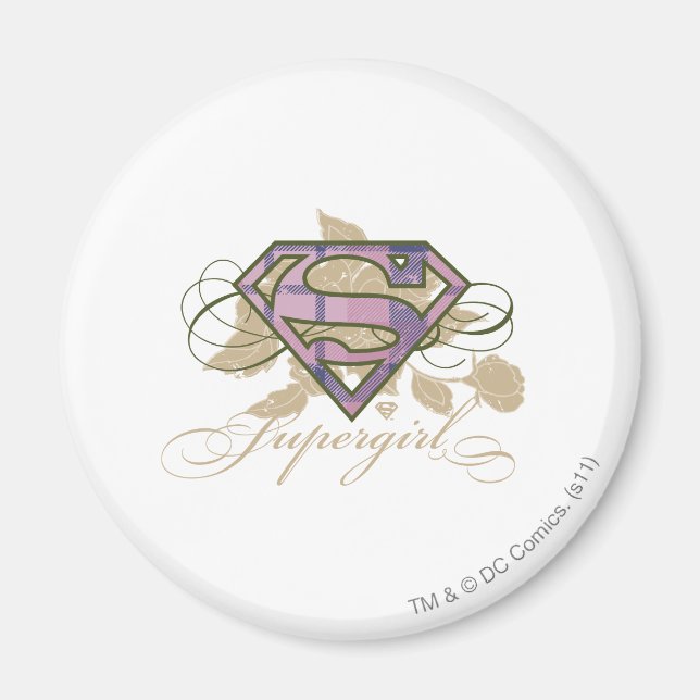 Supergirl Flowers Magnet (Framsidan)