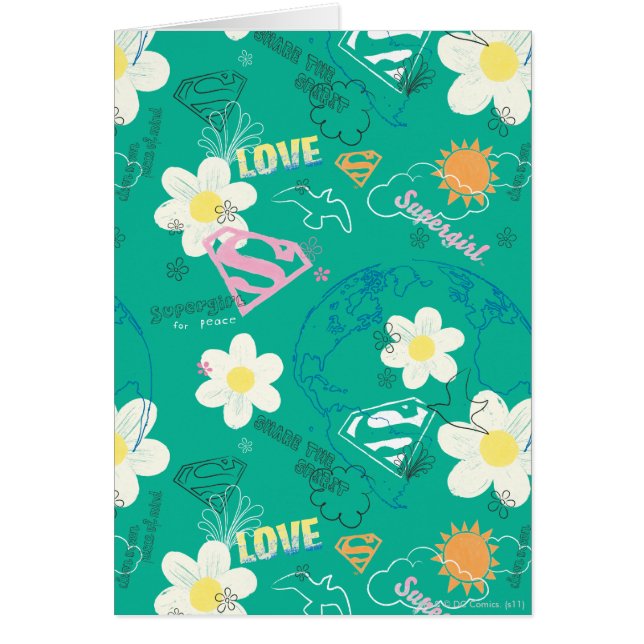 Supergirl for Peace Mönster Hälsningskort (Framsidan)