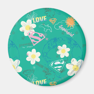 Supergirl for Peace Mönster Magnet