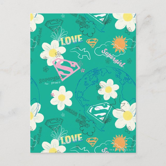 Supergirl for Peace Mönster Vykort (Framsida)