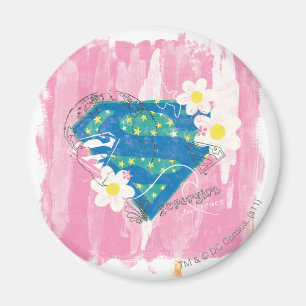 Supergirl for Peace Rosa Magnet