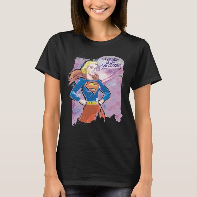 Supergirl Galaxy T Shirt (Framsida)