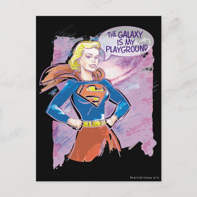 Supergirl Galaxy Vykort (Framsida)