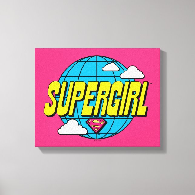 Supergirl Global Pop Grafik Canvastryck (Framsida)