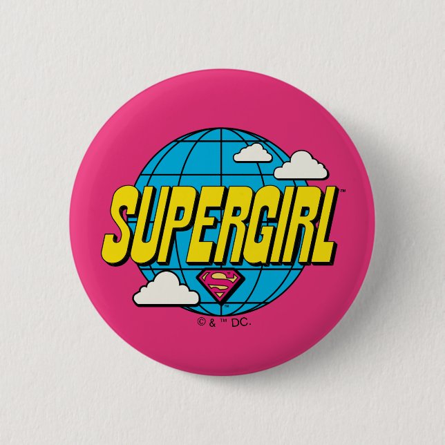 Supergirl Global Pop Grafik Knapp (Framsida)