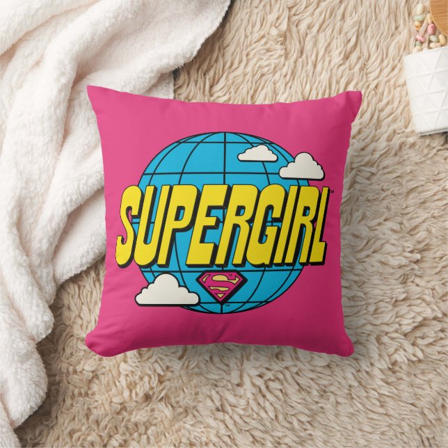 Supergirl Global Pop Grafik Kudde (Filt)