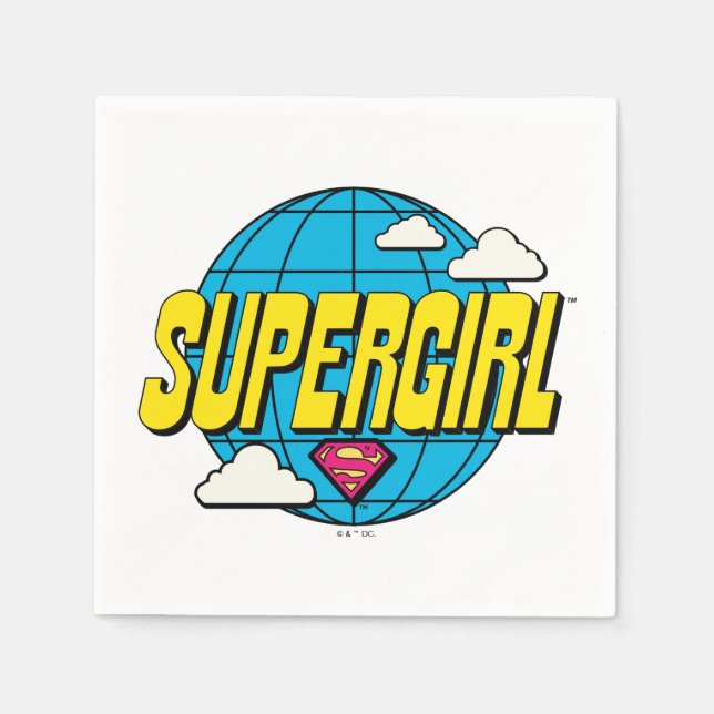 Supergirl Global Pop Grafik Pappersservett (Framsidan)