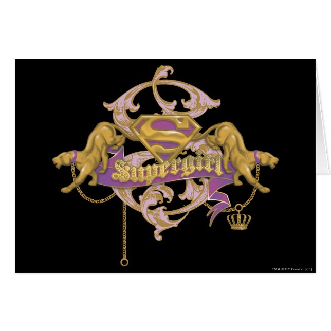 Supergirl Golden Cat 2 Hälsningskort (Framsidan Horizontal)