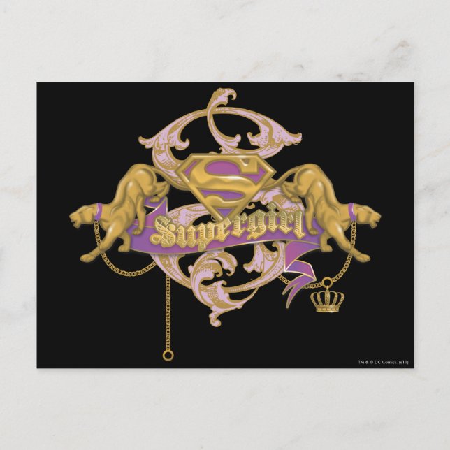 Supergirl Golden Cat 2 Vykort (Framsida)