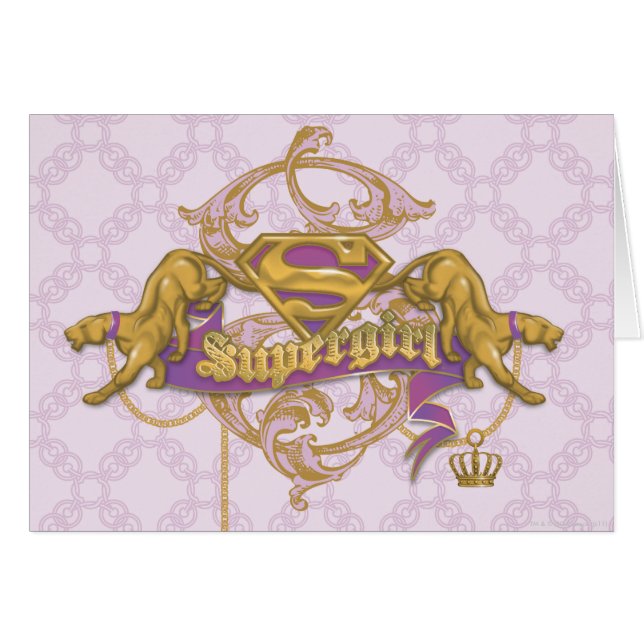 Supergirl Golden Cat 3 Hälsningskort (Framsidan Horizontal)