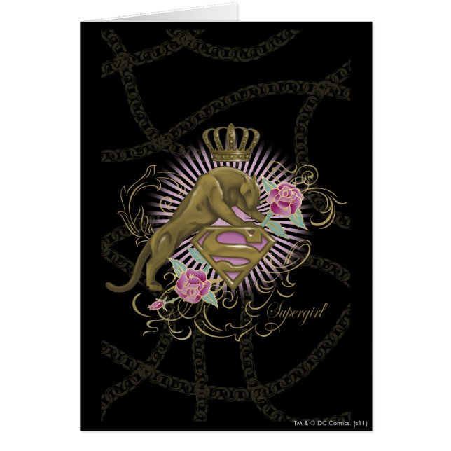 Supergirl Golden Cat 4 Hälsningskort (Framsidan)