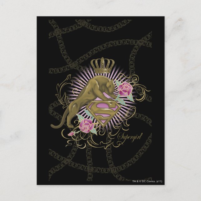 Supergirl Golden Cat 4 Vykort (Framsida)