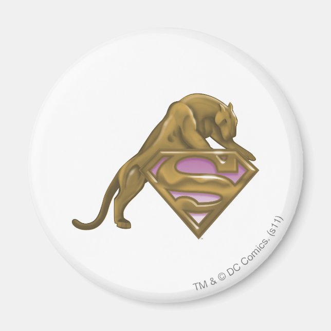 Supergirl Golden Cat Magnet (Framsidan)