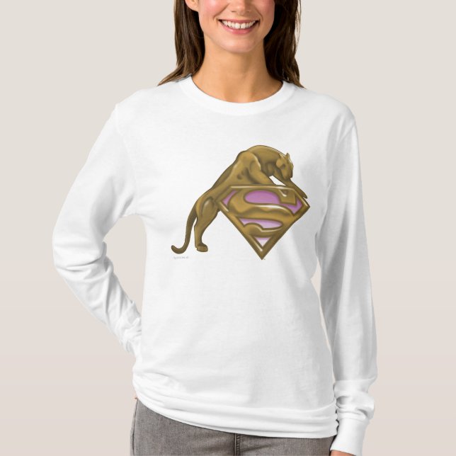Supergirl Golden Cat T Shirt (Framsida)