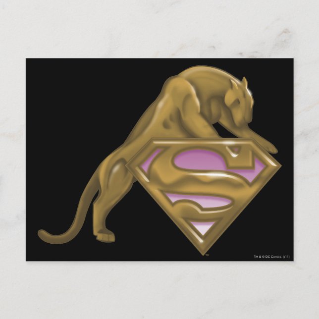 Supergirl Golden Cat Vykort (Framsida)