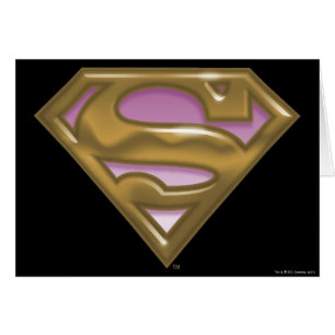 Supergirl Golden Logotyp Hälsningskort