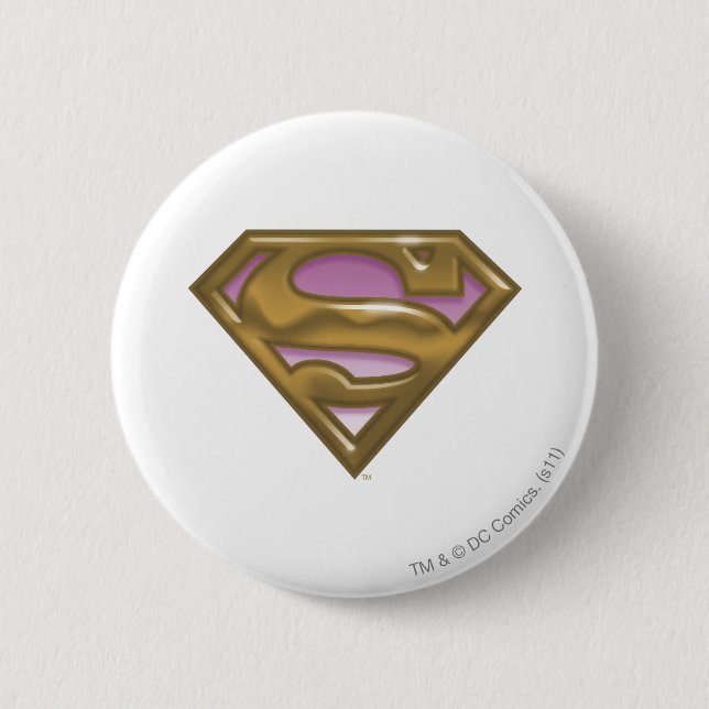 Supergirl Golden Logotyp Knapp (Framsida)