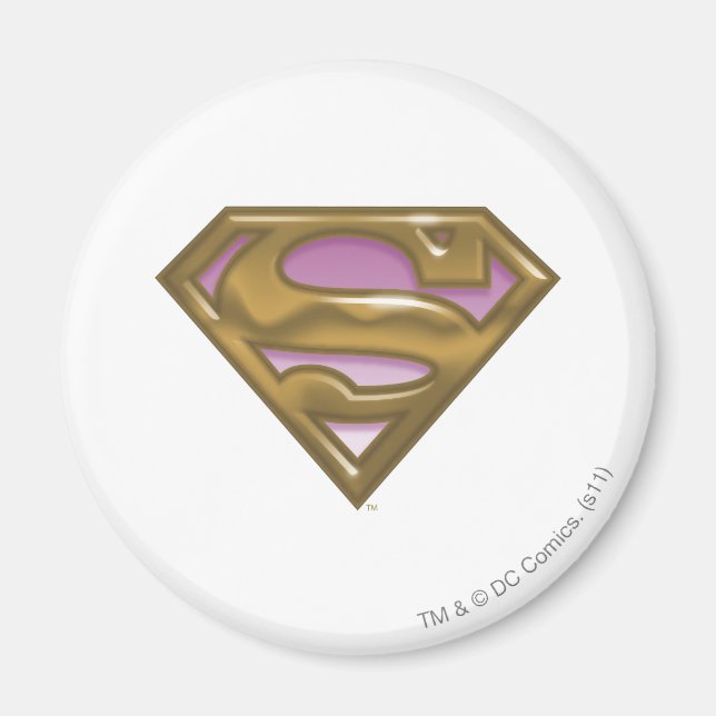 Supergirl Golden Logotyp Magnet (Framsidan)