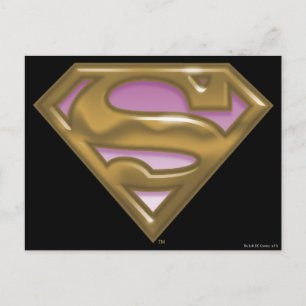 Supergirl Golden Logotyp Vykort
