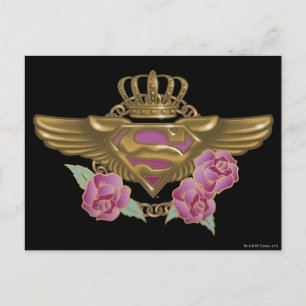 Supergirl Golden Vingar Vykort