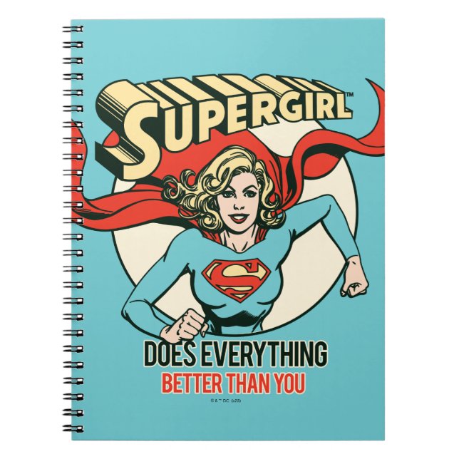 Supergirl gör allt bättre än du anteckningsbok (Framsidan)