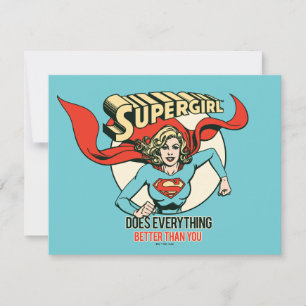 Supergirl gör allt bättre än du anteckningskort