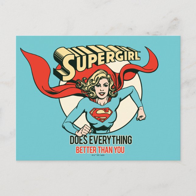 Supergirl gör allt bättre än du vykort (Framsida)