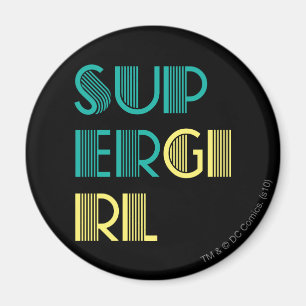 Supergirl-Grönt och -Gult Magnet